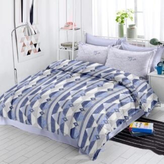 Light Blue Luxury Pure Cotton Double Bedsheet Set