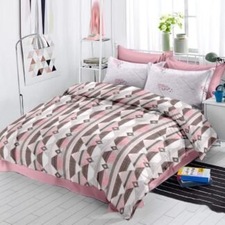 Baby Pink Luxury Pure Cotton Double Bedsheet Set