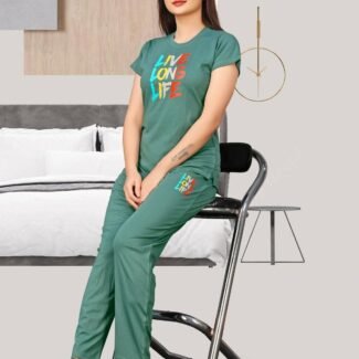 Women Green Always New Comfort Night Suits Collection