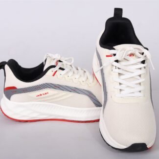 Adrun White Top Lace-Up Running Shoes