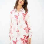 Pink Floral Print Korean BSY Classic Co-Ord Set For Women