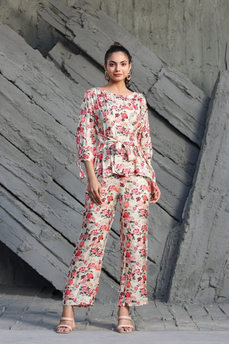 Floral Printed Co Ord Set For Women