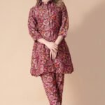 Floral Print Tunic and Pants Co-Ord Set